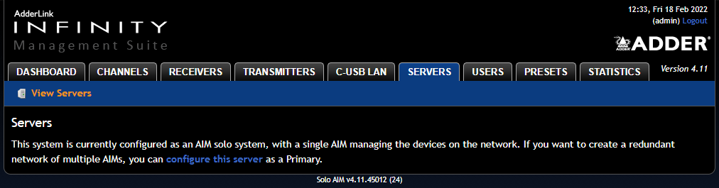 AIM SoloServersTab