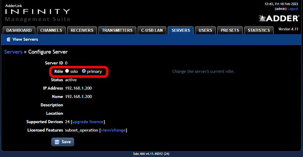 AIM SoloChangeToPrimary