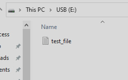 USB Showing File In Explorer