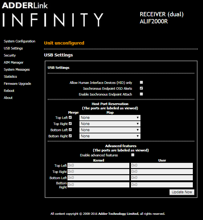 Infinity AdvancedUSB5