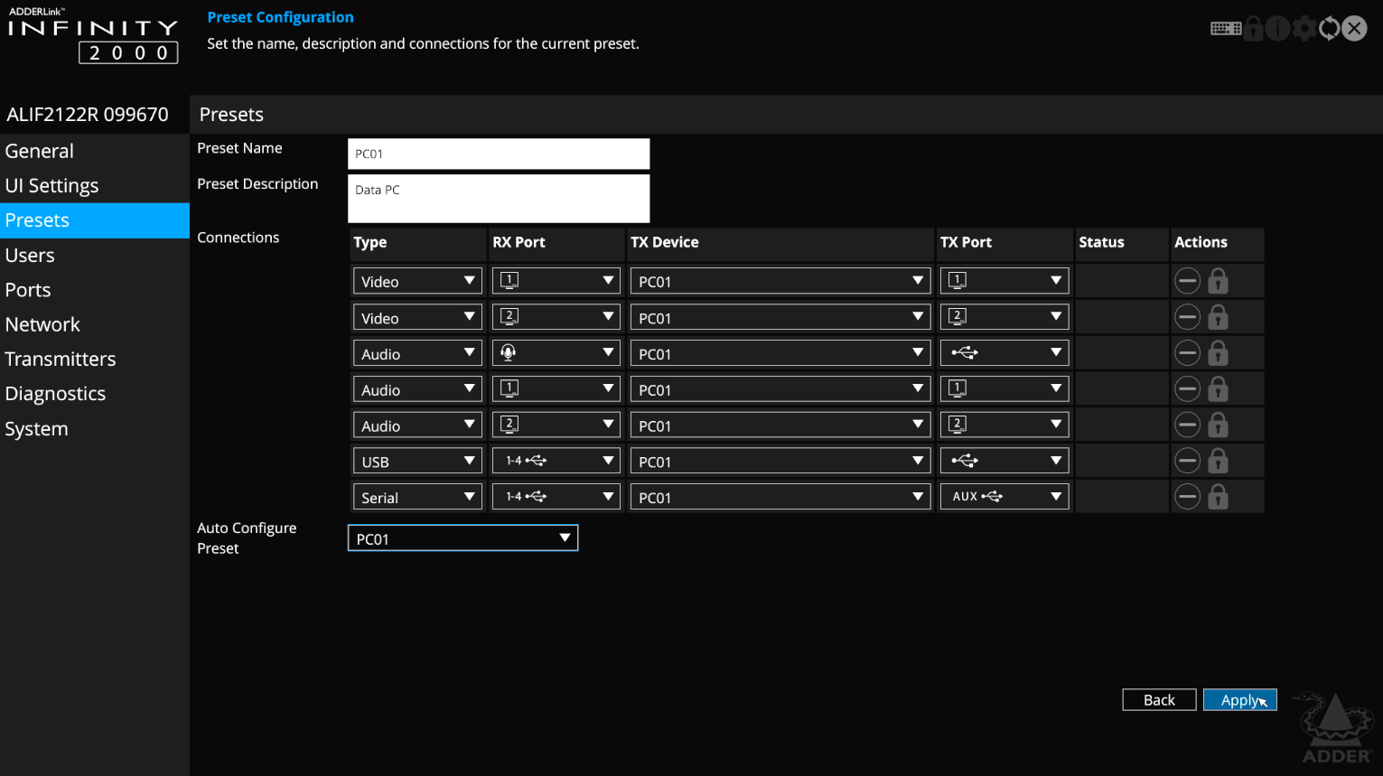 Preset Auto Populate