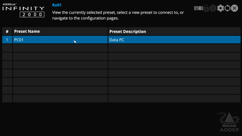 OSD With Preset