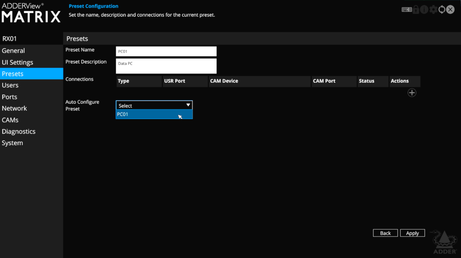 Name Preset