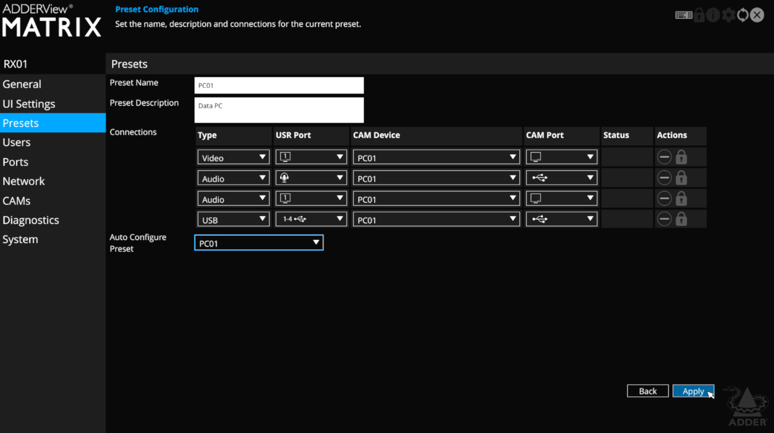 Preset Populate