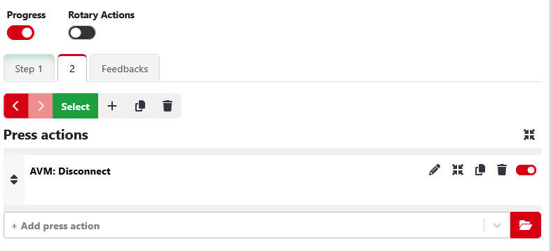 Buttons SteppedActions