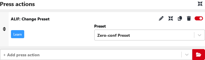 Preset Dropdown