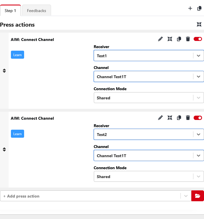 AIM Mult Actions Channel
