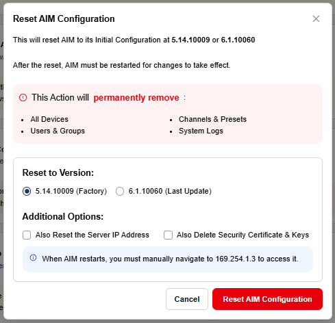 ResetAIMConfiguration2