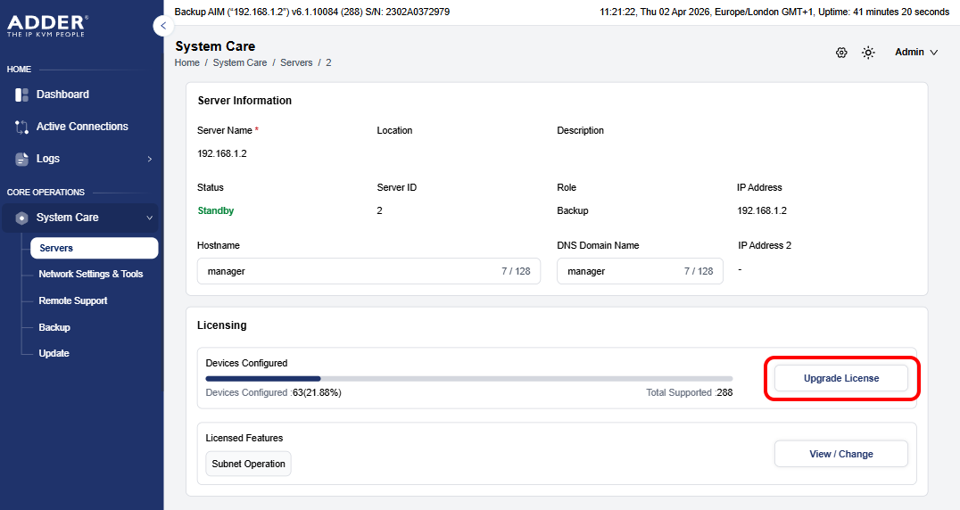 GlobalConfiguration UpgradeLicense5