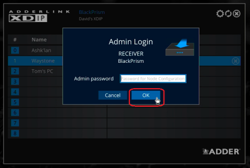 2XDIP Receiver Login