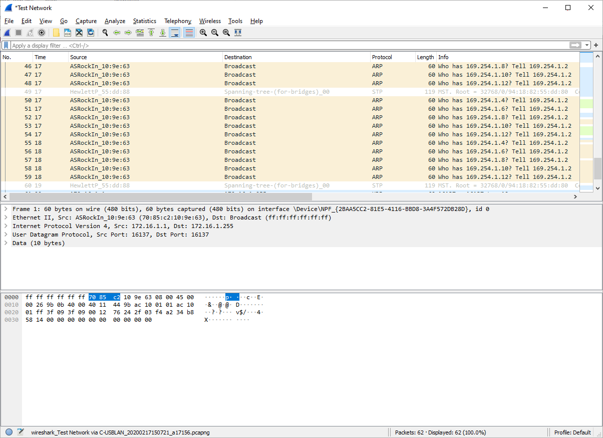 ALIF Wireshark2