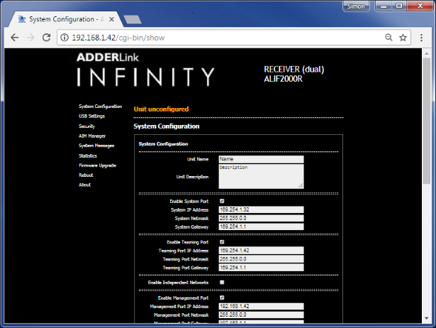 Infinity EndpointDirectConnect5